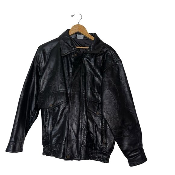 Vintage 90's Flight Path Leather Motorcycle Jacket Small Black - Picture 15 of 16